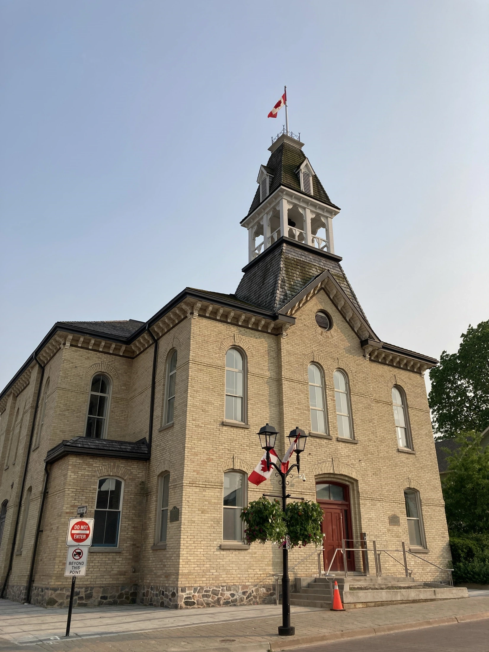 Newmarket's historic Old Town Hall with its clock tower