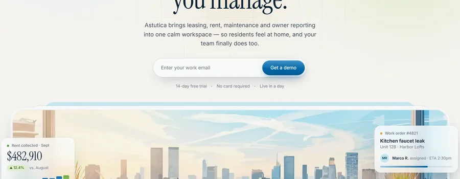 The six connected workspaces, leasing pipeline shown
