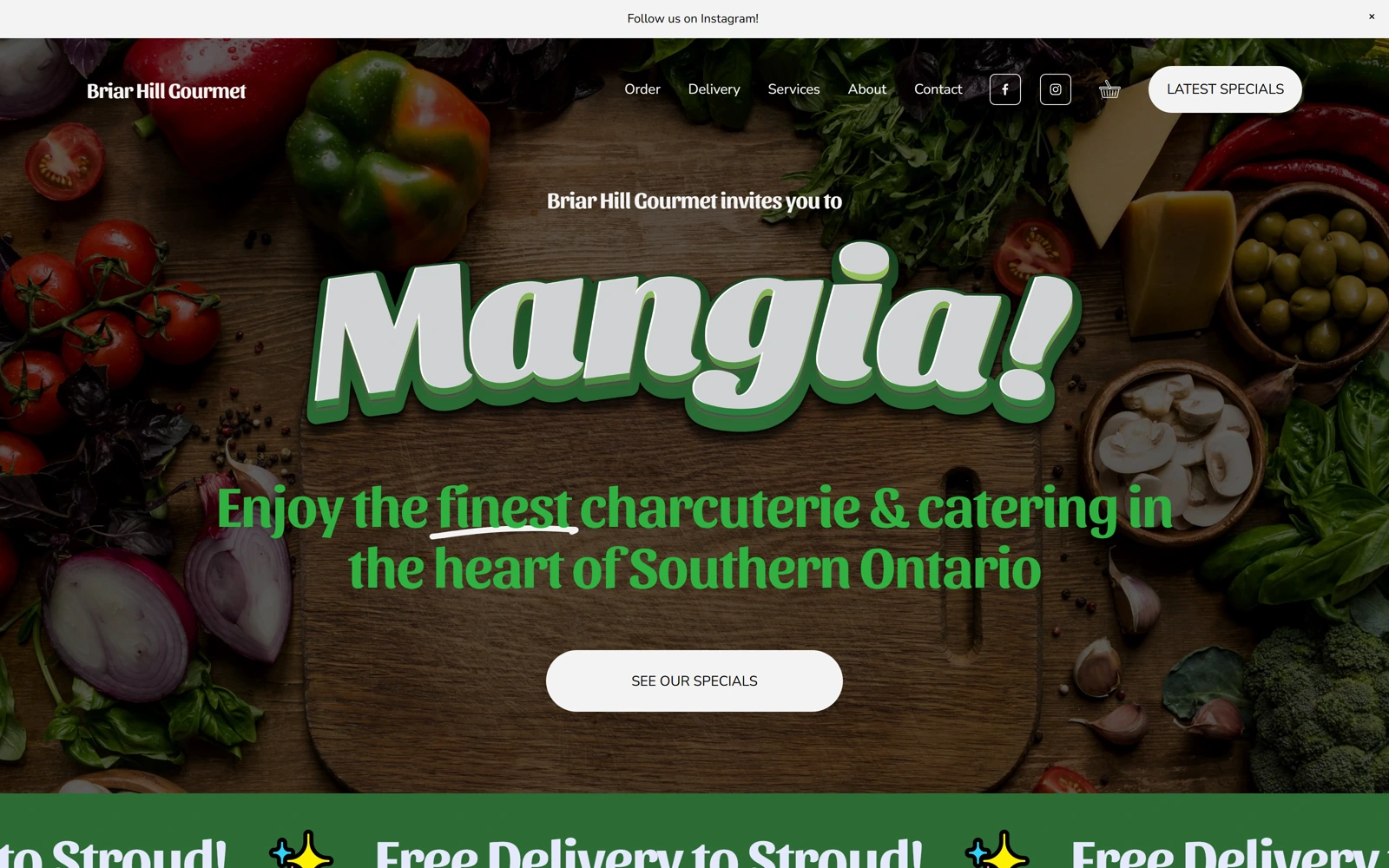 Briar Hill Gourmet website