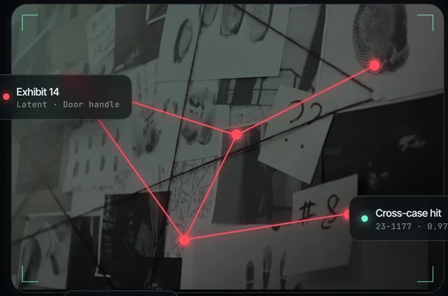 The case board: link analysis between exhibits and cross-case hits