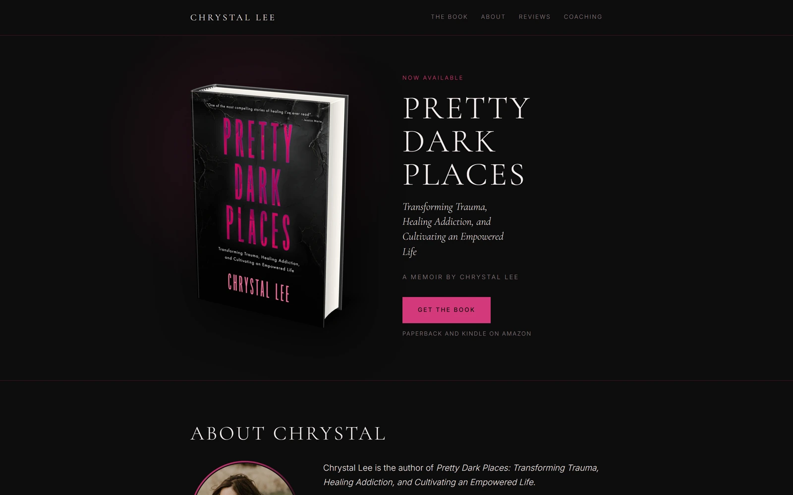 Pretty Dark Places website