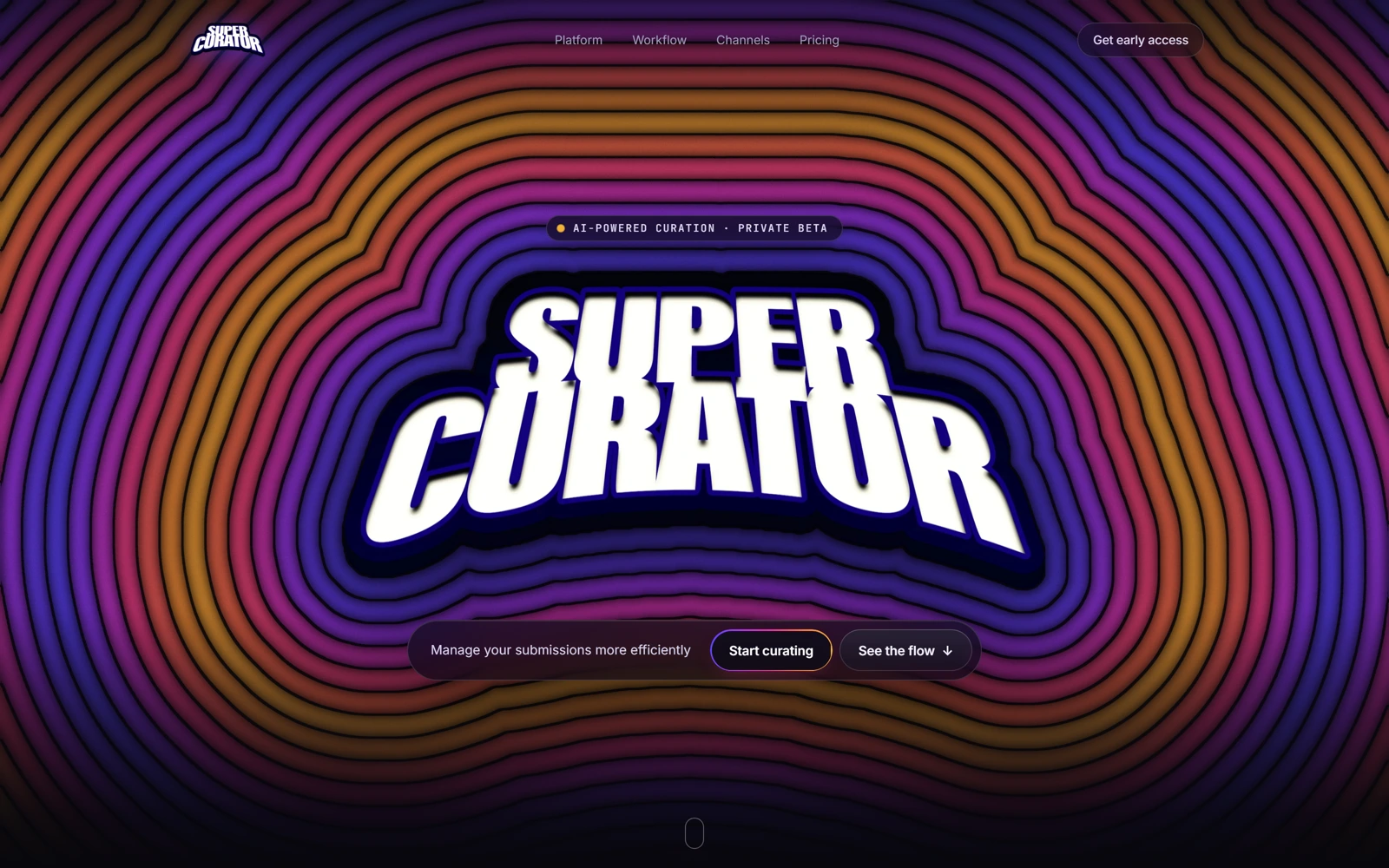Super Curator website